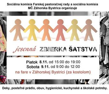 Jesenná zbierka šatstva